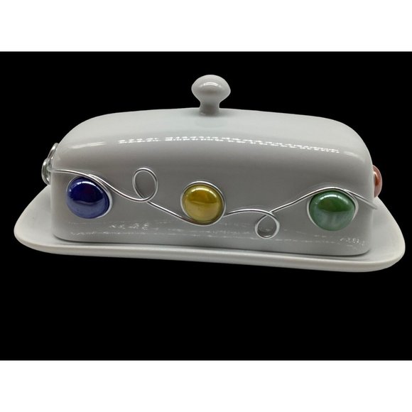 Cordon Blue BIA Jeweled Butter Dish - Picture 2 of 14